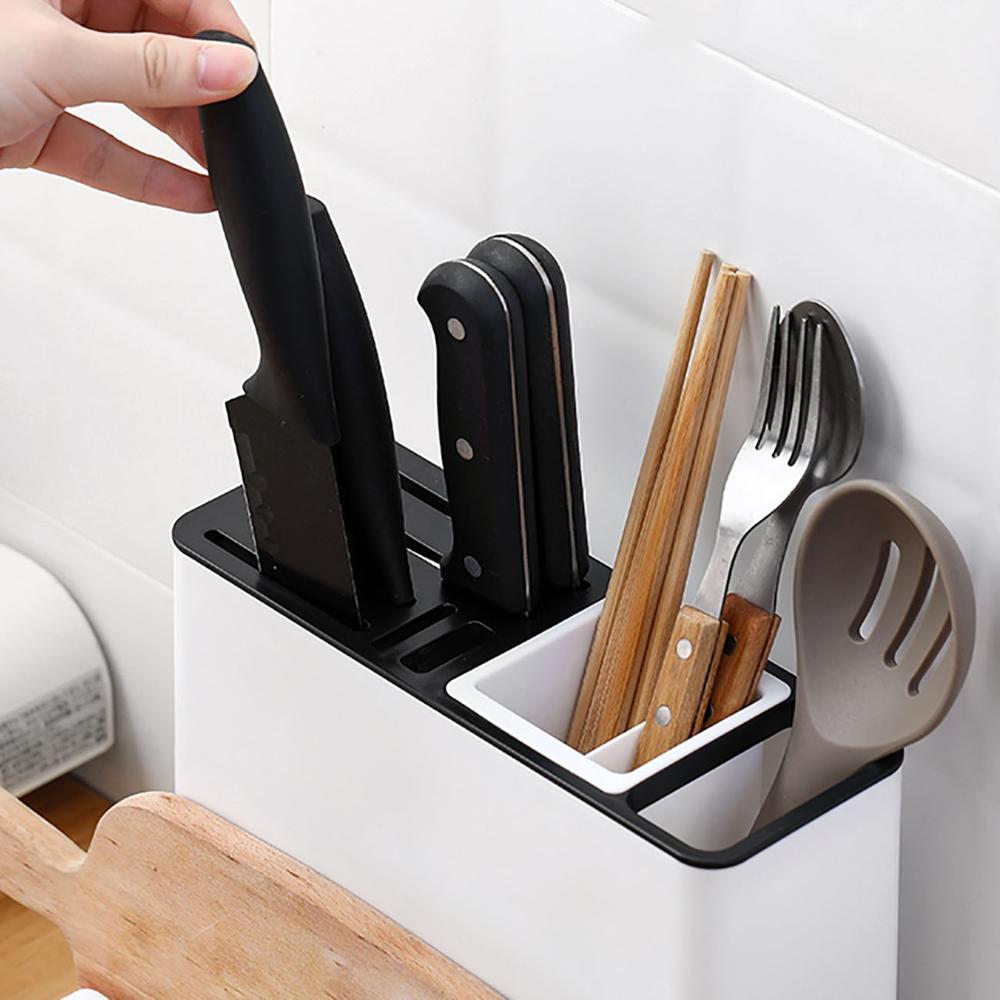 Plastic Tableware and Knife Storage Rack for Kitchen Cabinet