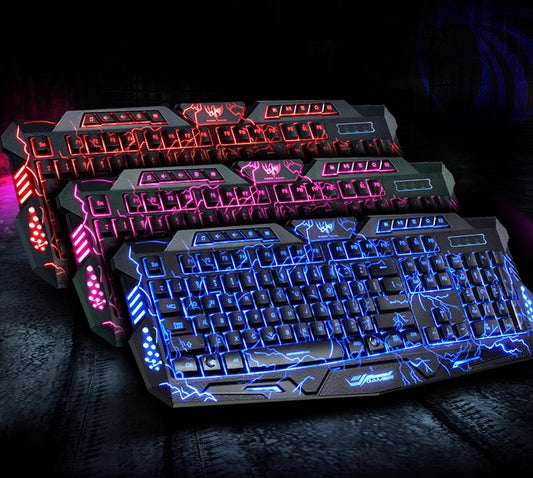 J10 Tricolor Backlight Gaming Keyboard & Mouse Set