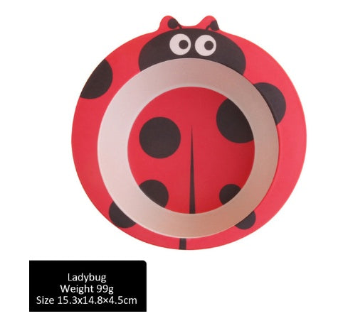 Kids Bamboo Fiber Plate Set