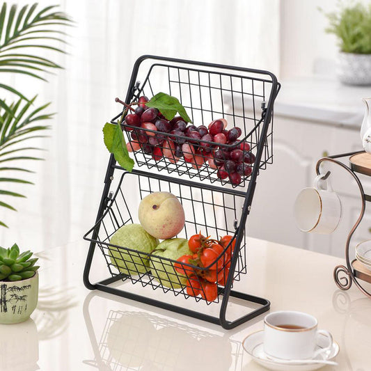 Stainless Steel Multilayer Spice and Fruit Kitchen Storage Rack