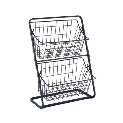 Stainless Steel Multilayer Spice and Fruit Kitchen Storage Rack