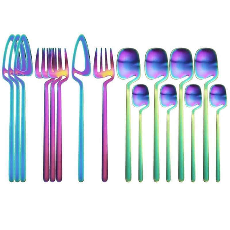 Rainbow Matte Gold Dinnerware Set