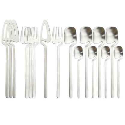 Rainbow Matte Gold Dinnerware Set