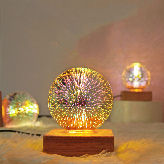 Romantic Fireworks LED Nightlight USB Bedside Lamp