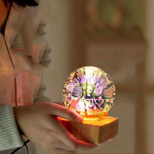Romantic Fireworks LED Nightlight USB Bedside Lamp