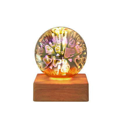 Romantic Fireworks LED Nightlight USB Bedside Lamp