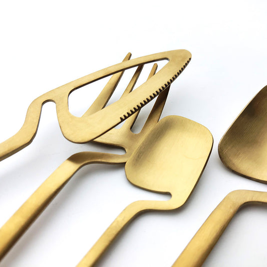 Rainbow Matte Gold Dinnerware Set