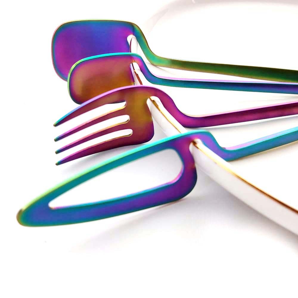 Rainbow Matte Gold Dinnerware Set