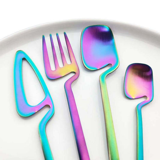 Rainbow Matte Gold Dinnerware Set