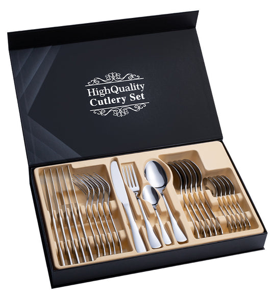 24-Piece Stainless Steel Cutlery Set in Gift Box