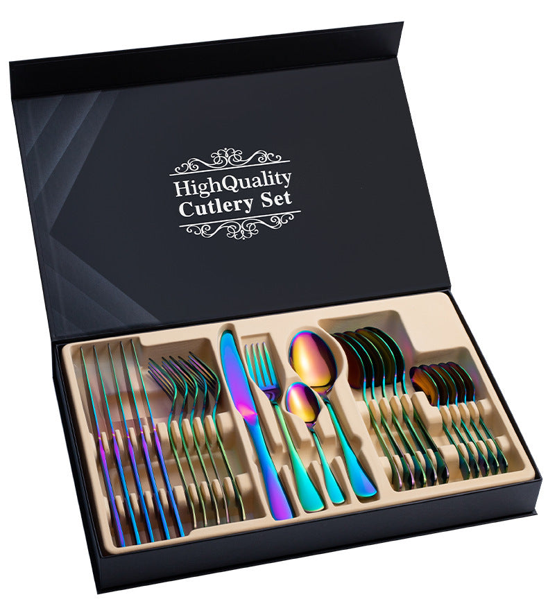 24-Piece Stainless Steel Cutlery Set in Gift Box