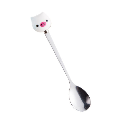 Cute cartoon stirring spoons