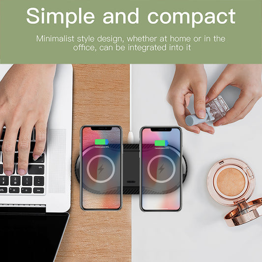Wireless Dual Mobile Phone Charger