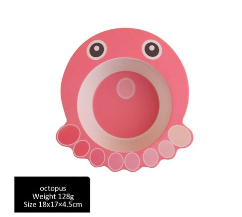 Kids Bamboo Fiber Plate Set