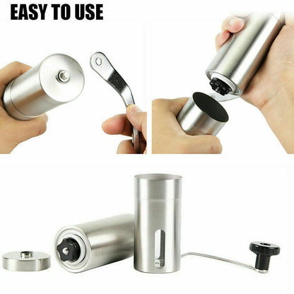 Hand Crank Stainless Steel Burr Coffee Grinder