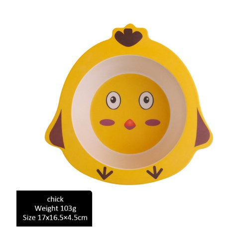 Kids Bamboo Fiber Plate Set