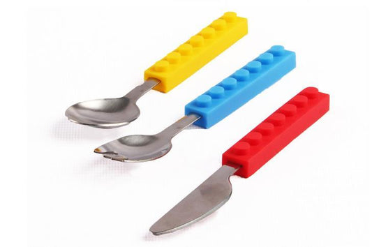 3PCS Kids Travel Cutlery Set with Silicone & Stainless Steel