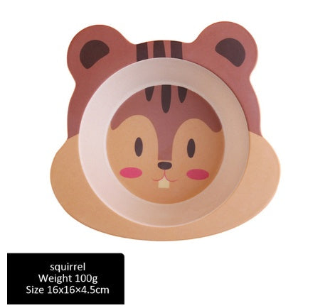 Kids Bamboo Fiber Plate Set