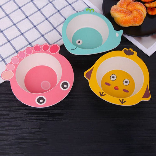 Kids Bamboo Fiber Plate Set
