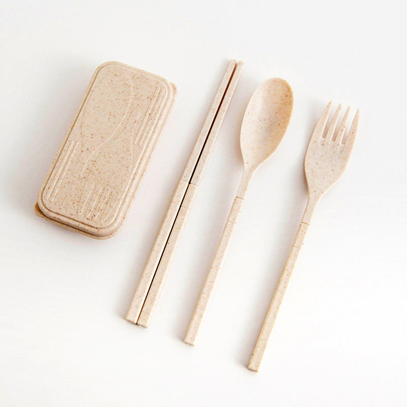 Household Portable Folding Wheat Straw Tableware