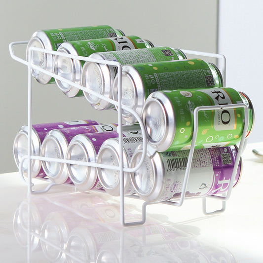 Double-Layer Cans and Coke Kitchen Storage Rack