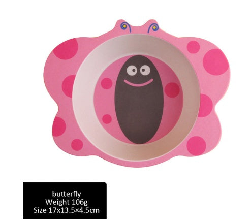 Kids Bamboo Fiber Plate Set