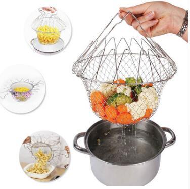 Stainless Steel Foldable Deep Fry Basket