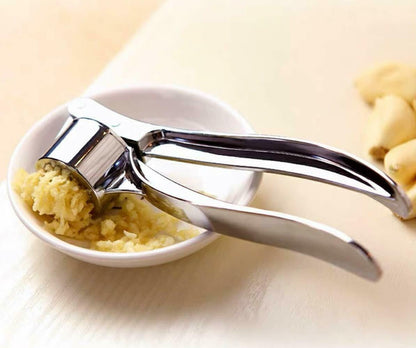 Stainless Steel Garlic Press, Crusher, and Peeler