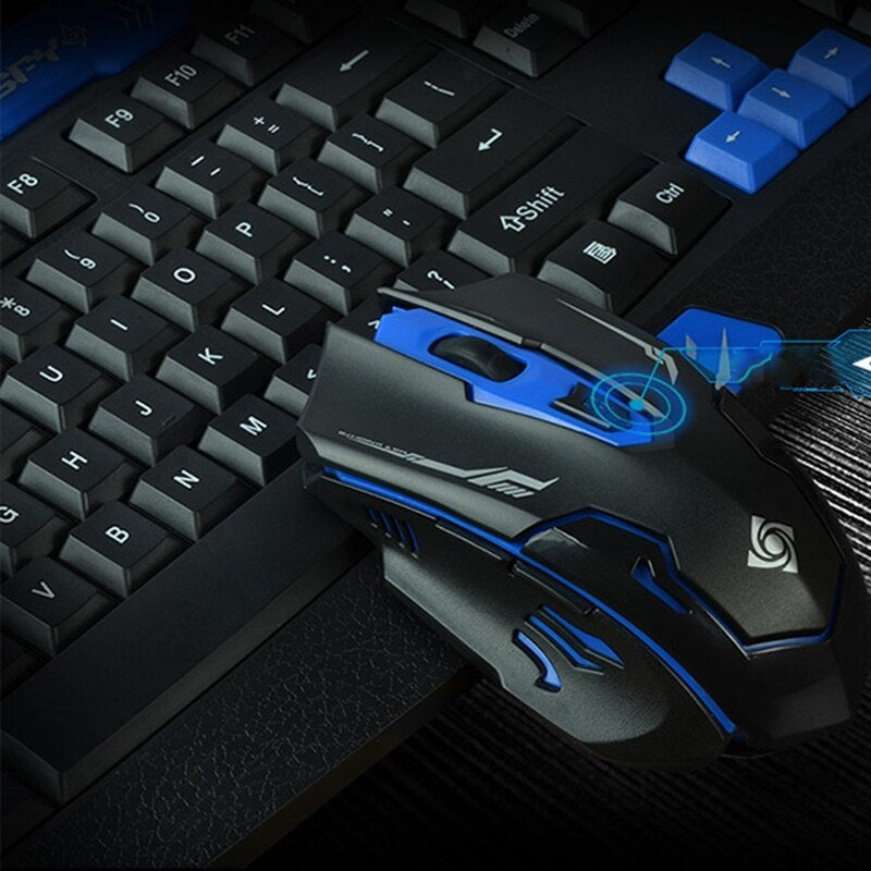 HK8100 2.4G Wireless Gaming Keyboard & Mouse Combo for Laptop