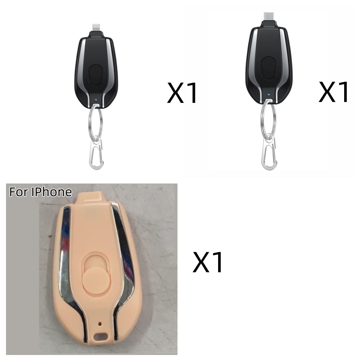 1500mAh Mini Power Pod Keychain Charger