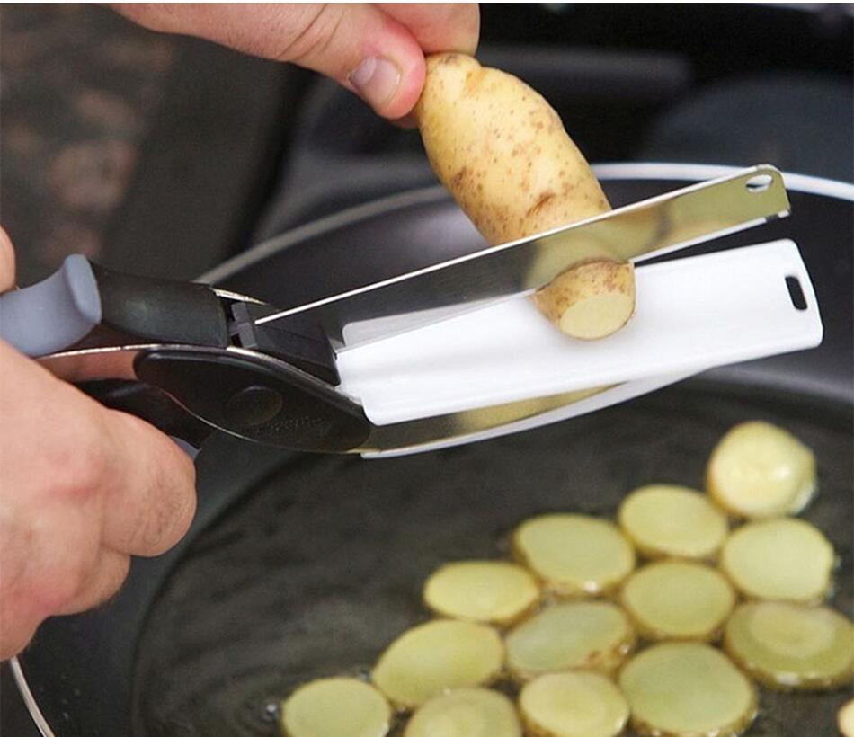 2-in-1 Stainless Steel Knife & Vegetable Slicer
