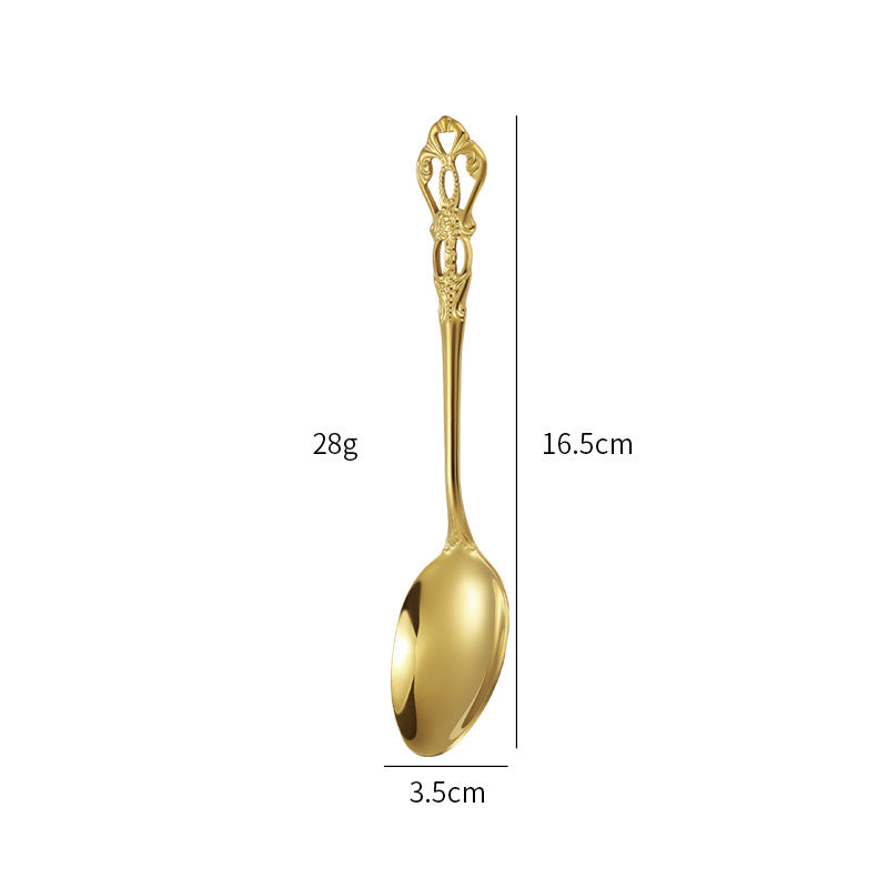 Gold-Plated Stainless Steel Cutlery Set