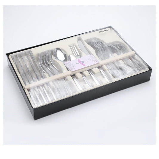 24-Piece Flatware Set with Spoon & Knives