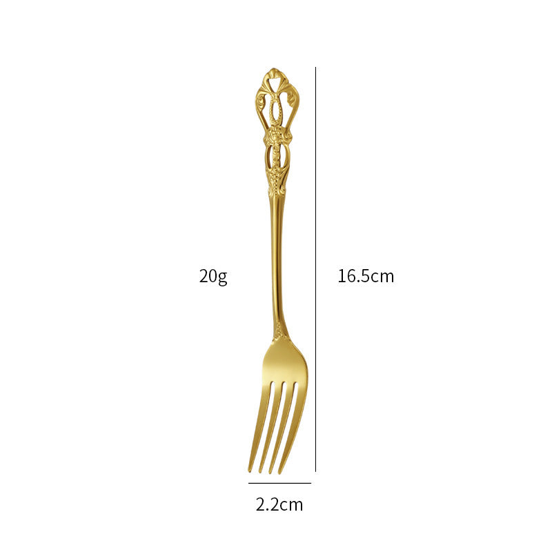 Gold-Plated Stainless Steel Cutlery Set
