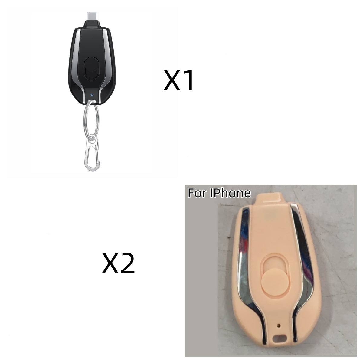 1500mAh Mini Power Pod Keychain Charger