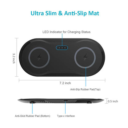 Wireless Dual Mobile Phone Charger