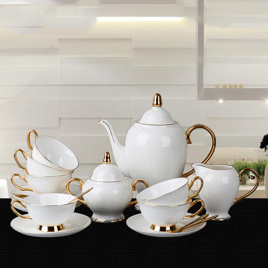 Bone China Gold-Painted Tea Set