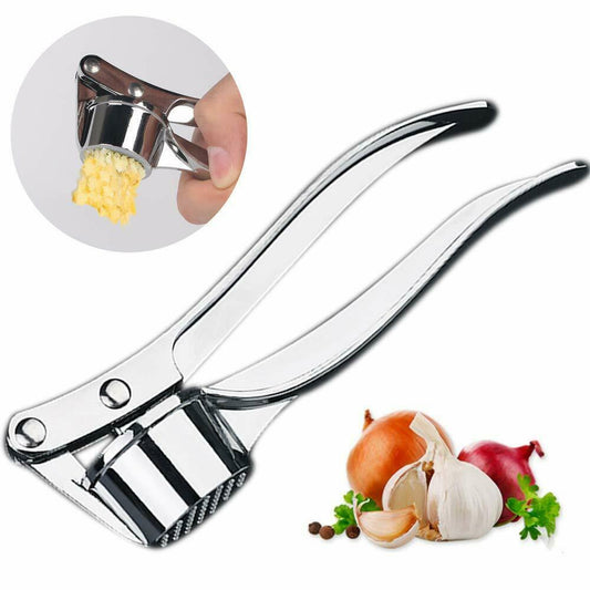 Stainless Steel Garlic Press, Crusher, and Peeler