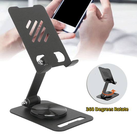 360° Rotating Metal Desk Phone & Tablet Stand