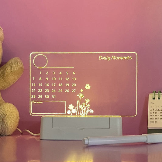 Bedside Acrylic Night Light Message Board