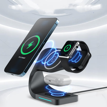 Multi-Function Magnetic Wireless Charging Stand, 15W Fast Charge
