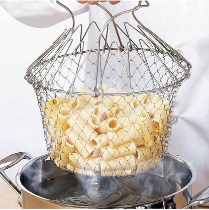 Stainless Steel Foldable Deep Fry Basket
