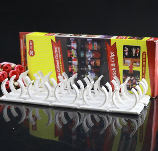 Clip N Store Spice Rack and Bottle Storage