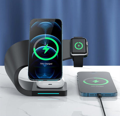 Multi-Function Magnetic Wireless Charging Stand, 15W Fast Charge