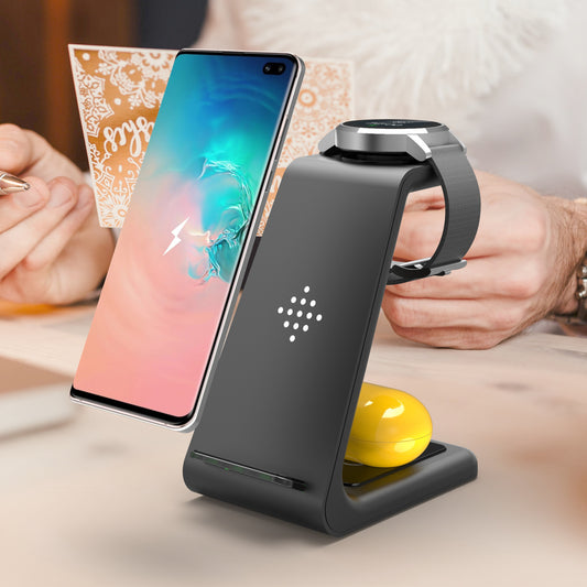 3-in-1 Fast Charging Wireless Stand & Dock