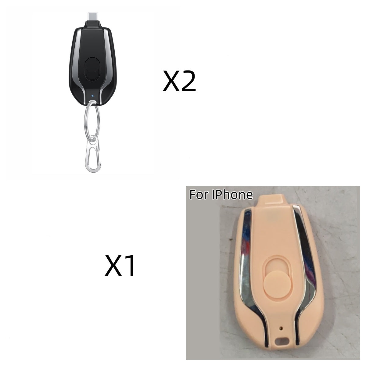 1500mAh Mini Power Pod Keychain Charger