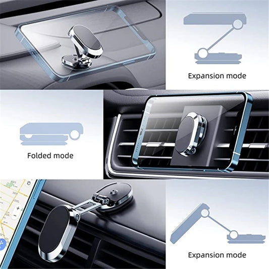 Foldable Metal Magnetic Car Phone Holder
