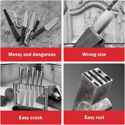 Universal Double-Layer Knife Block Holder