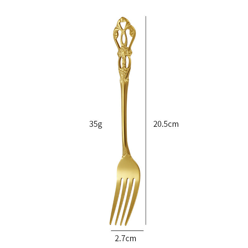 Gold-Plated Stainless Steel Cutlery Set