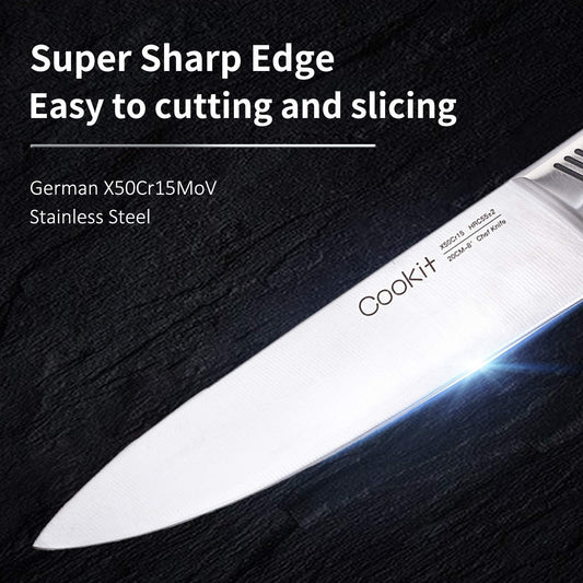 15-Piece Kitchen Knife Set with Block & Accessories